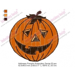 Halloween Pumpkin Embroidery Design 03